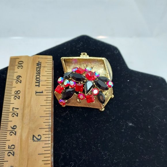 Gold Treasure Box with Rhinestones - Picture 4 of 5